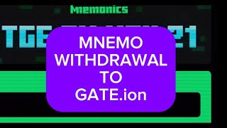 Simple Way To Claim Your MNEMONICMNEMO Token To ‘Gateio’ With No Gas Fee [upl. by Htaeh]