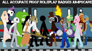 All Accurate Piggy Roleplay Badges Jumpscare  Stick Nodes Animation [upl. by Christoper]