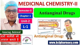 Antianginal Drugs  Types Classification MOA SAR amp Synthesis  L1 Ch1Unit2 Medicinal ChemistryII [upl. by Milano]