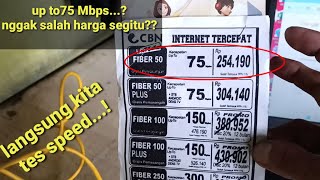 speedtest wifi CBN FIBER up to 75 Mbps  via laptop [upl. by Nilrak504]