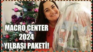 MACRO CENTER YILBAŞI SEPETİ 2024 🤩 En Pahalı Yılbaşı Sepetini Açalım [upl. by Bisset]