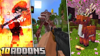 TOP 10 ADDONS PARA MINECRAFT PE 120 Bedrock [upl. by Tristam995]