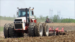 Case 4690 4wd Tractor Spring Tillage Chisel Plowing [upl. by Erund]