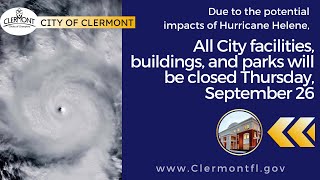 Hurricane Helene City of Clermont Information [upl. by Adnovad]