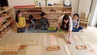 Montessori Maths Teaching children to add with the Golden Beads [upl. by Llecrup524]