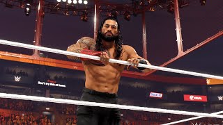 Roman Reigns looks very focused to beat Solo Sikoa in this Hell in a Cell MatchWWE 2K24 [upl. by Eissahc]