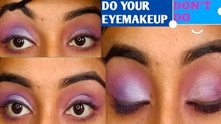 Do amp Dont Eye Makeup Tutorial in Hindi For Beginnersstep by step knowledgeHow to kajalmakeover [upl. by Ahsekat690]