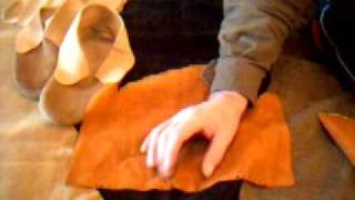 How To make Eastern Woodland Moccasinswmv [upl. by Meill844]