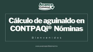 Webinar  Cálculo de aguinaldo en CONTPAQi® Nóminas [upl. by Anahs21]