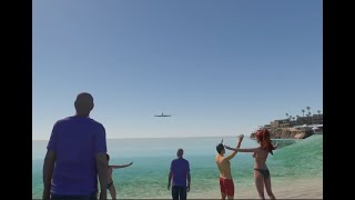 747 to Maho beachMSFS2020Realistic graphics [upl. by Deenya]