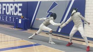 BOESKIN Nolan vs JACOB Ezra  Air Force ROCRJCC Div II Mens Foil [upl. by Mendel]