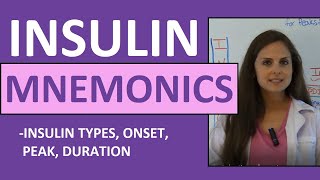 Insulin Onset Peak Duration Mnemonic Nursing  Types of Insulin Nursing NCLEX Review [upl. by Ahker]