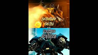 Transformers  Ironhide Bayverse vs Battletrap ROTB [upl. by Shaper968]