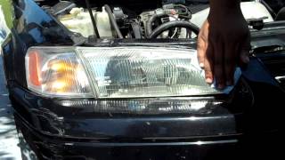 how to clean 1999 Toyota Camry Headlights Mothers headlight cleaner [upl. by Limay]