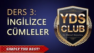 YDS Gramer Dersleri 3  İngilizce Cümleler [upl. by Nahor567]