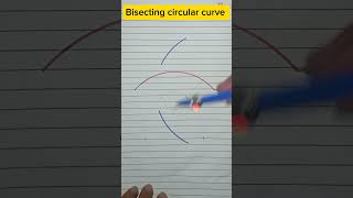 Bisecting circular curve line construction geometry [upl. by Zoi]