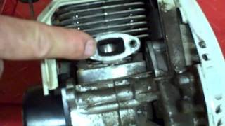 Small Engine Repair Cleaning Carbon Buildup on the Exhaust Port amp Muffler on a 2 Stroke Engine [upl. by Idnis204]