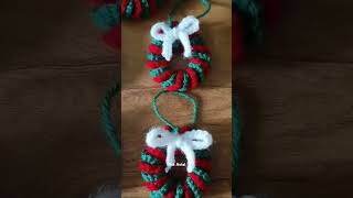 Crochet Christmas tree wreaths shorts shortsfeed shortvideo crochet theavial [upl. by Hutchinson887]