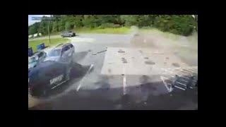 See multiple clips of Catawba County Sheriffs Office vehicle crash [upl. by Ferrand]