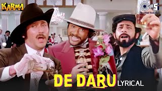 De Daru De Daru  Lyrical  Karma  Jackie Anil Kapoor Naseeruddin Shah Kishore Kumar Party Song [upl. by Jewett]