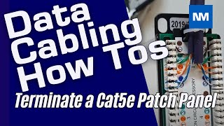 How to Terminate a Cat5e Patch Panel Cat5e Punch down [upl. by Ardnaxela]