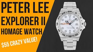 Peter Lee Explorer II Homage Watch Review  The 55 GMT You CAN Afford [upl. by Ponzo218]