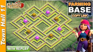 The Best TH11 base Copy link  COC TH11 FarmingTrophyHybrid base  Clash of Clans [upl. by Most]