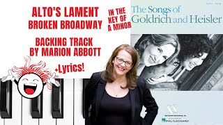 Altos Lament Broken Broadway  Backing Track amp Lyrics 🎹 Aminor [upl. by O'Mahony]