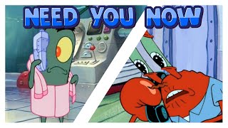 Need You Now  Plankton  Mr Krabs DUET AI COVER [upl. by Zorah]