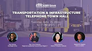 Rep KamlagerDoves Transportation and Infrastructure TeleTown Hall [upl. by Rehpotsrihc]