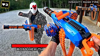 NERF WAR  FORTNITE HIGHCARD BOSS BATTLE [upl. by Annahs]