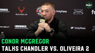 Conor McGregor reacts to his press conference highlights [upl. by Ellinet]