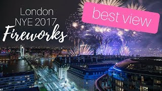 London NYE 2017 4k fireworks from the best view [upl. by Eindys698]