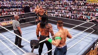 WWE 2K24  Roman amp John vs Brock amp Goldberg  HELL IN A CELL  PS5™ 4K60 [upl. by Aihsenal]