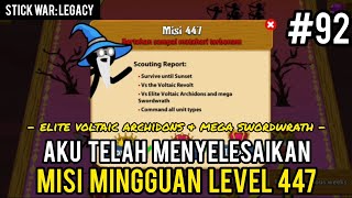 Aku sudah berhasil menyelesaikan misi mingguan level 447 di semua mode di game Stick War Legacy92 [upl. by Wamsley725]