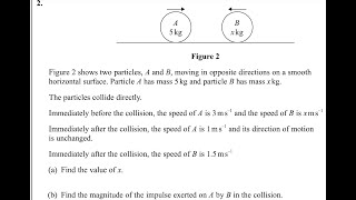 Mechanics M1 January 2024 Question 2 IAL WME 0101 Pearson Edexcel Explained Momentum and Impulse [upl. by Casey108]