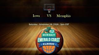 Emerald Coast Classic 2016  Iowa vs Memphis [upl. by Doralin]