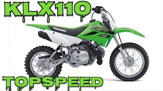 Kawasaki Klx110 Topspeed 200lb rider [upl. by Anavas]