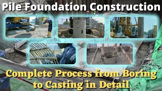 Making of Pile Foundation  Construction Process  How it is Made  What is Piling [upl. by Nattie5]