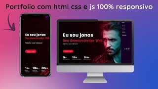 PASSO A PASSO COMO CRIAR UM PORTFOLIO PARA SEU CLIENTE RESPONSIVO COM HTML CSS E JS 2022 [upl. by Preuss183]