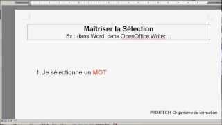 Sélectionner dans word Maîtriser les outils de sélection PROJITEC Nantes Vannes [upl. by Kaz]