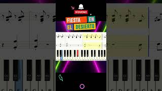 🎹 Fiesta en el Desierto La la la la🎉  Montesanto  Piano Partituras 🔴🔵 shorts [upl. by Reyam]