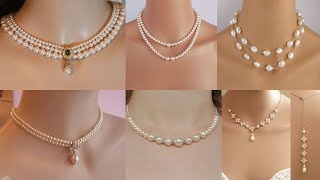 Simple amp light weight Pearl necklace designsroyal pearl necklace set designs  latest pearl jewelry [upl. by Canica110]