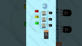 Traffic light circuit mehmetbakir electronic electrical bc547 transistor [upl. by Trubow]