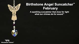 Birthstone Angel Crystal Suncatcher – February [upl. by Denny]