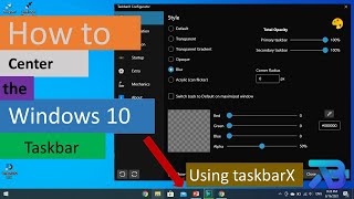 How to center windows 10 taskbar like windows 11  automatically  using taskbarX [upl. by Echo]