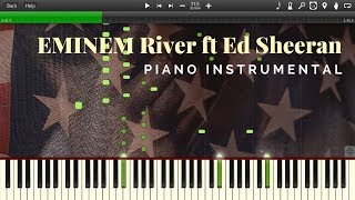 Eminem  River ft Ed Sheeran Piano Cover  Tutorial  Instrumental [upl. by Haraj161]