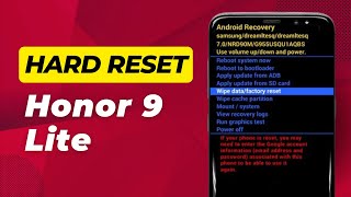 Honor 9 Lite Hard Reset  Full Guide [upl. by Naltiak]