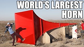 Worlds Largest Horn Shatters Glass [upl. by Balling]