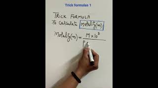 Trick to solve numericals based upon molality and density  molality [upl. by Llerred]